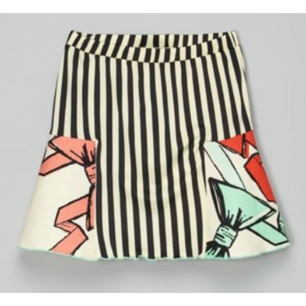 Lily Sprouts Stripes & Bow Skirt NWOT